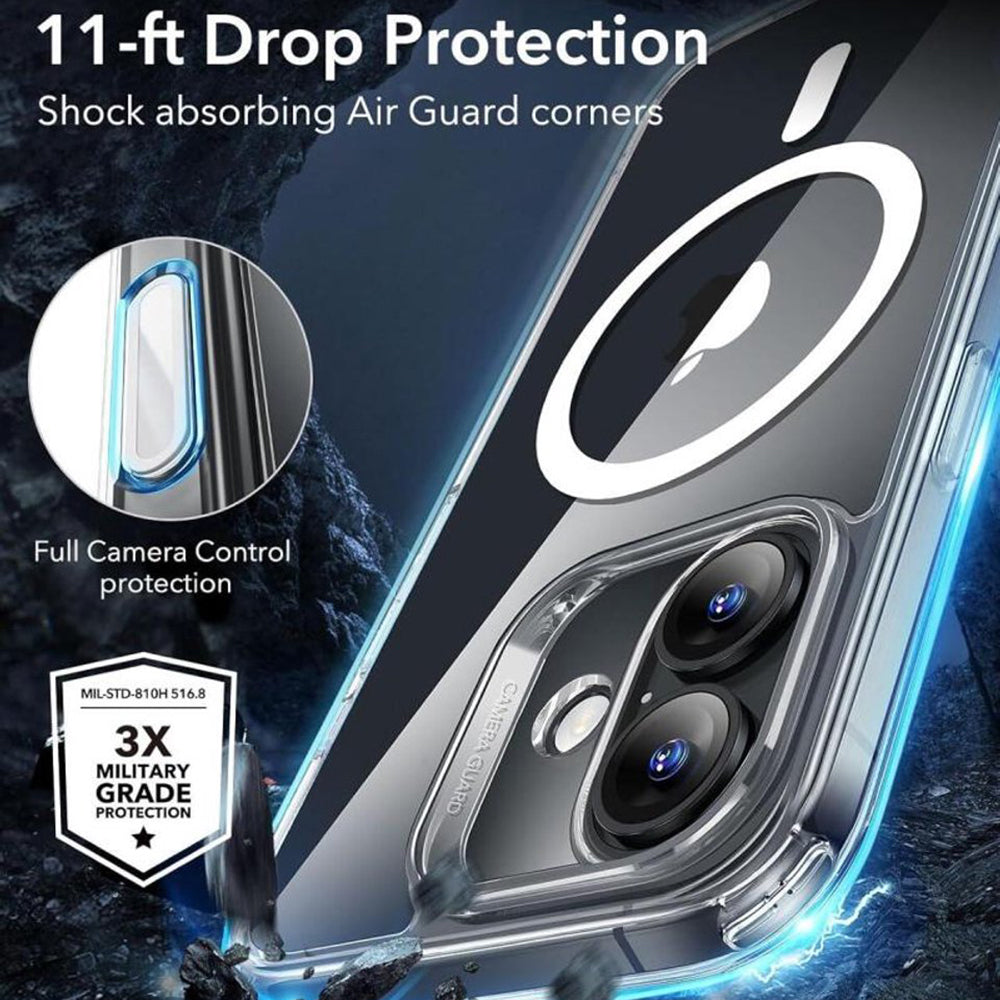 MagSafe Case for Apple iPhone 16, ESR, Classic Hybrid Slide, Transparent