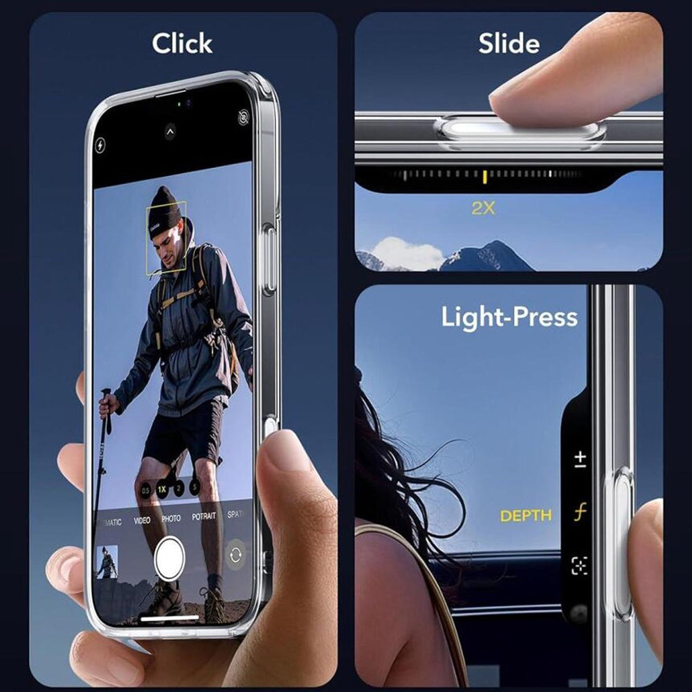 MagSafe Case for Apple iPhone 16, ESR, Classic Hybrid Slide, Transparent