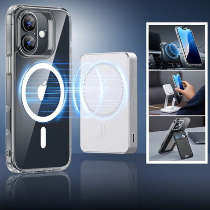 MagSafe cover til Apple iPhone 16, ESR, Classic Hybrid med skærmbeskytter, Transparent