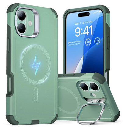 MagSafe cover til Apple iPhone 16, ESR, Cyber Armor Kickstand, Grøn