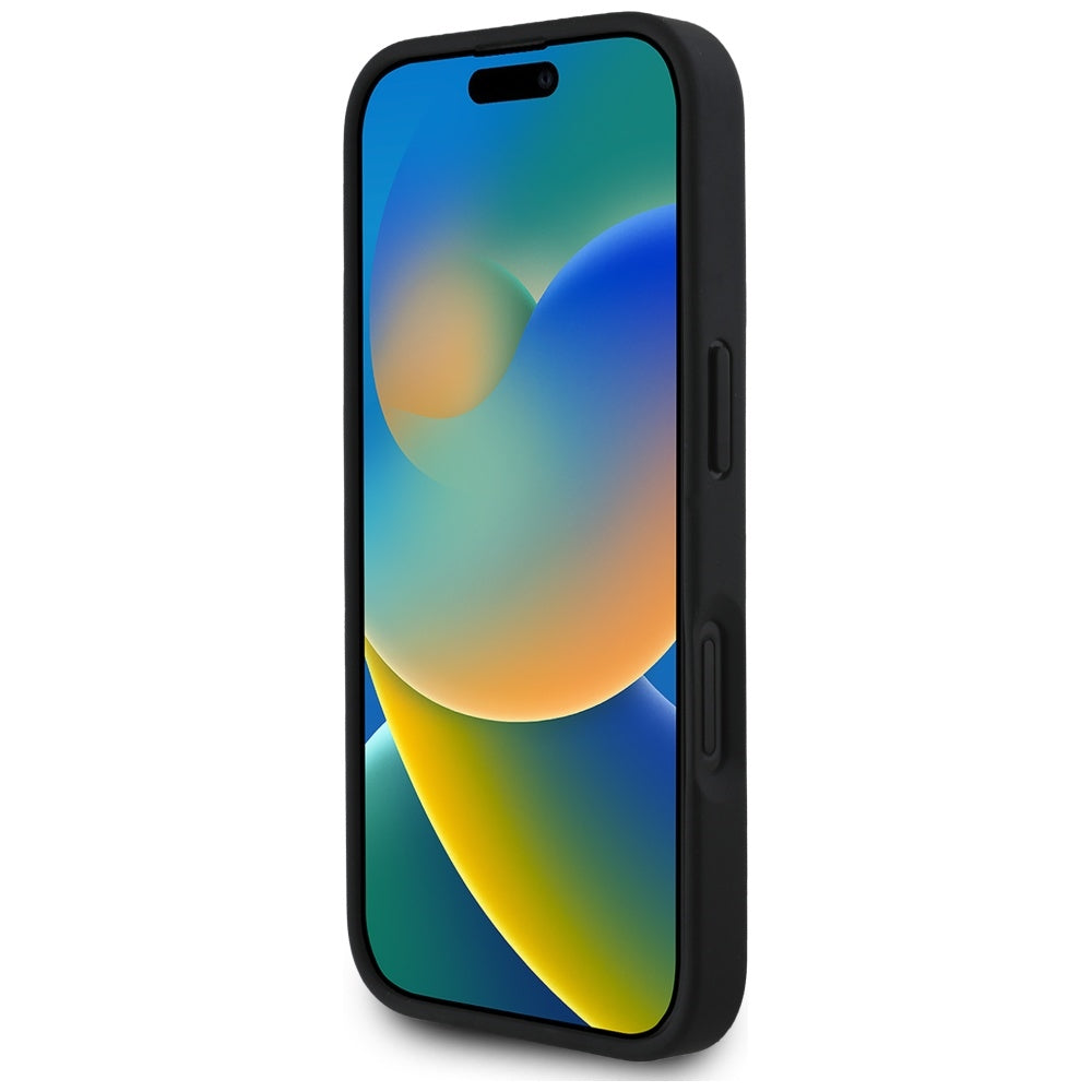 MagSafe cover til Apple iPhone 16, Guess, 4G Circle Classic Logo, Sort