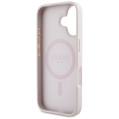 MagSafe cover til Apple iPhone 16, Guess, 4G Circle Classic Logo, Pink