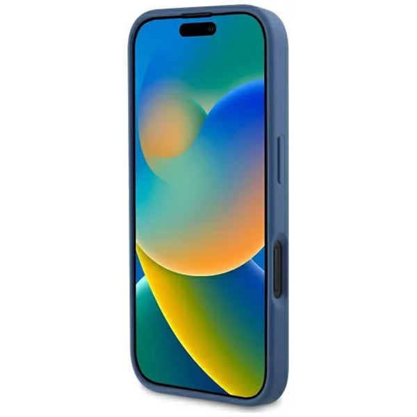 MagSafe cover til Apple iPhone 16, Guess, 4G Printed Stripes, Blå