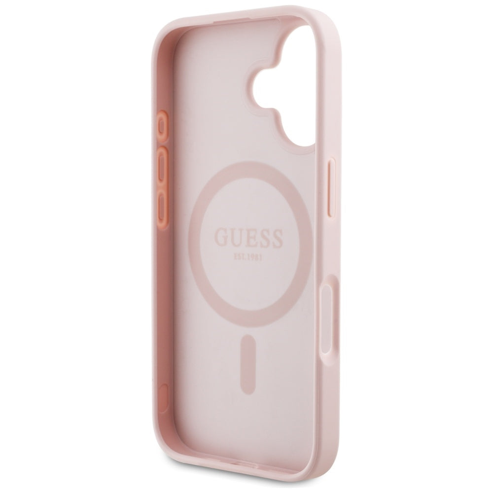 MagSafe cover til Apple iPhone 16, Guess, Grained Flowers, Pink