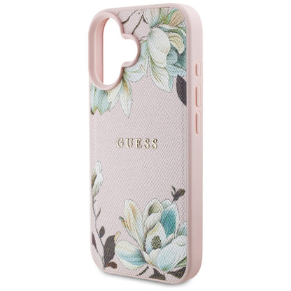 MagSafe cover til Apple iPhone 16, Guess, Grained Flowers, Pink