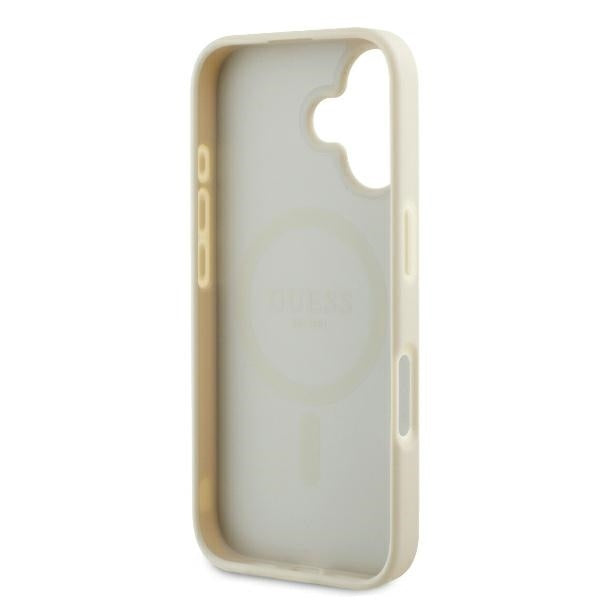MagSafe cover til Apple iPhone 16, Guess, Grained Gold Ring, Beige
