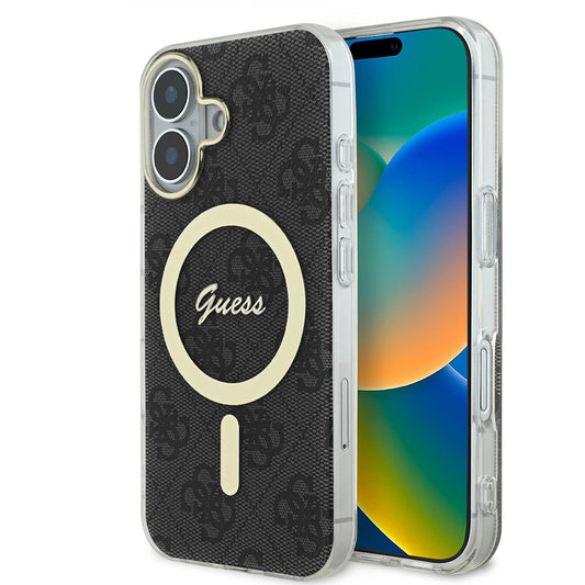 MagSafe cover til Apple iPhone 16, Guess, IML 4G, Sort