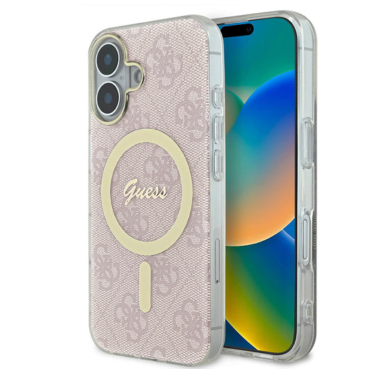 MagSafe cover til Apple iPhone 16, Guess, IML 4G, Pink