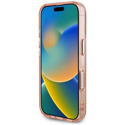 MagSafe cover til Apple iPhone 16, Guess, IML Glitter 4G Circle Triangle, Pink