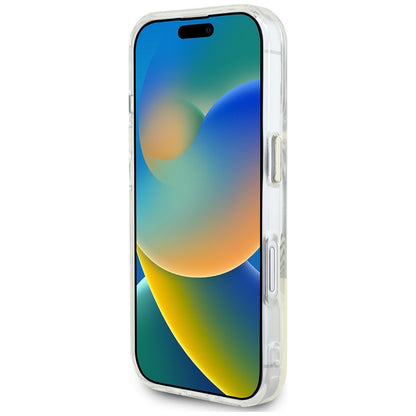 MagSafe cover til Apple iPhone 16, Guess, IML Metal Colored Circle, Hvid