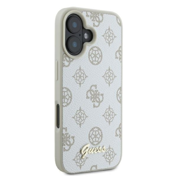 MagSafe cover til Apple iPhone 16, Guess, Peony Script, Hvid