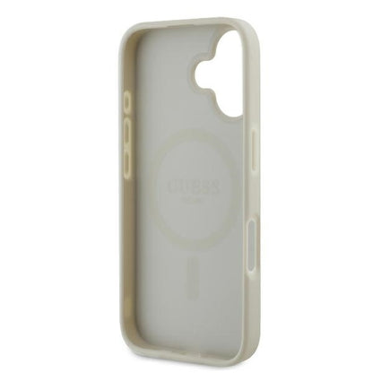 MagSafe cover til Apple iPhone 16, Guess, Peony Script, Hvid