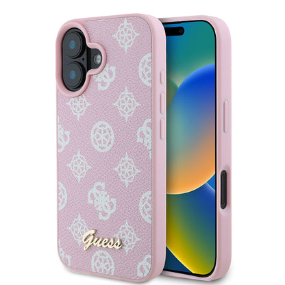 MagSafe cover til Apple iPhone 16, Guess, Peony Script, Pink