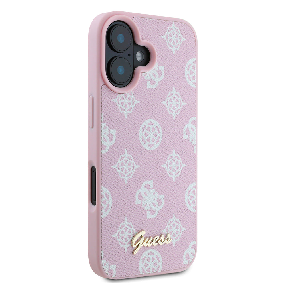 MagSafe cover til Apple iPhone 16, Guess, Peony Script, Pink