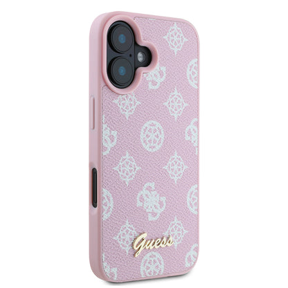 MagSafe cover til Apple iPhone 16, Guess, Peony Script, Pink