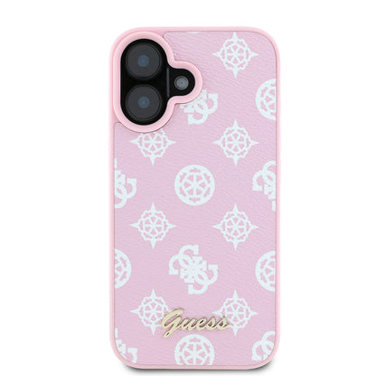 MagSafe cover til Apple iPhone 16, Guess, Peony Script, Pink
