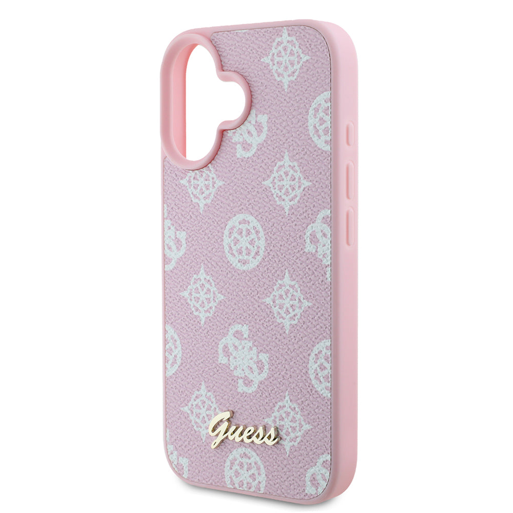 MagSafe cover til Apple iPhone 16, Guess, Peony Script, Pink
