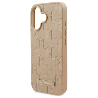 MagSafe Case for Apple iPhone 16, Karl Lagerfeld, Hot Stamp, Beige