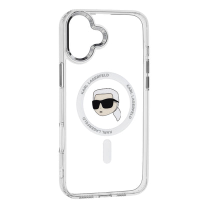 MagSafe cover til Apple iPhone 16, Karl Lagerfeld, IML Metal Karl's Head, Hvid