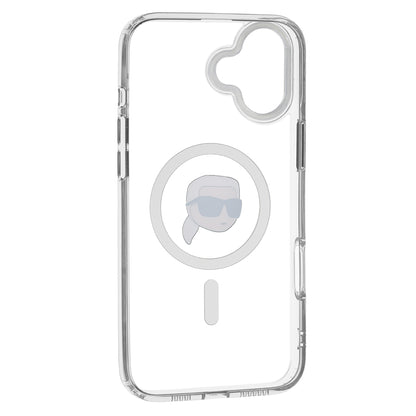 MagSafe cover til Apple iPhone 16, Karl Lagerfeld, IML Metal Karl's Head, Hvid