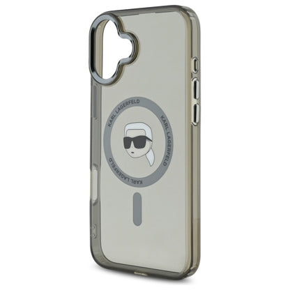 MagSafe cover til Apple iPhone 16, Karl Lagerfeld, IML Metal Karl's Head, Sort