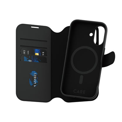 MagSafe cover til Apple iPhone 16, PanzerGlass, Care Feature Tango Two-in-One, Sort