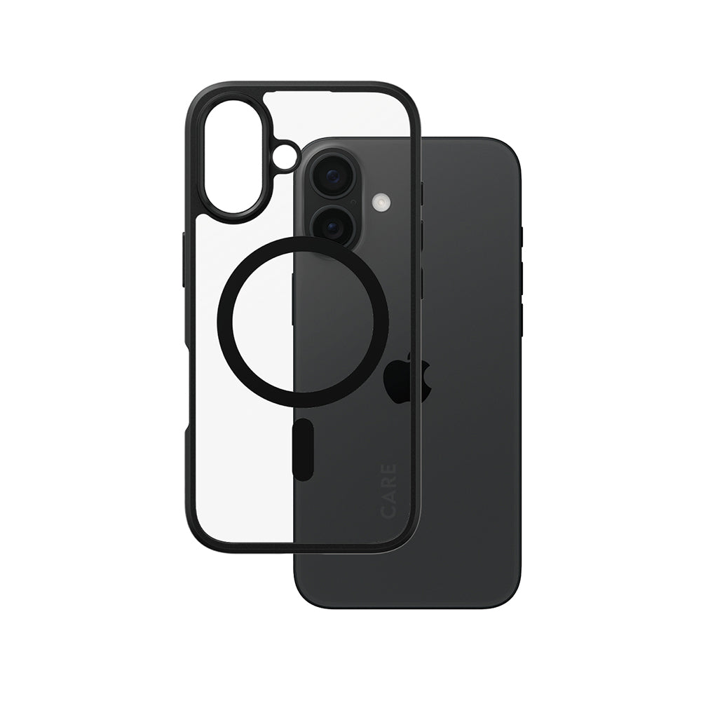 MagSafe cover til Apple iPhone 16, PanzerGlass, Urban Combat Care, Sort Transparent