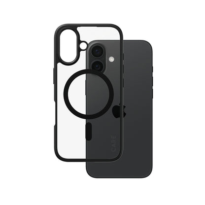MagSafe cover til Apple iPhone 16, PanzerGlass, Urban Combat Care, Sort Transparent