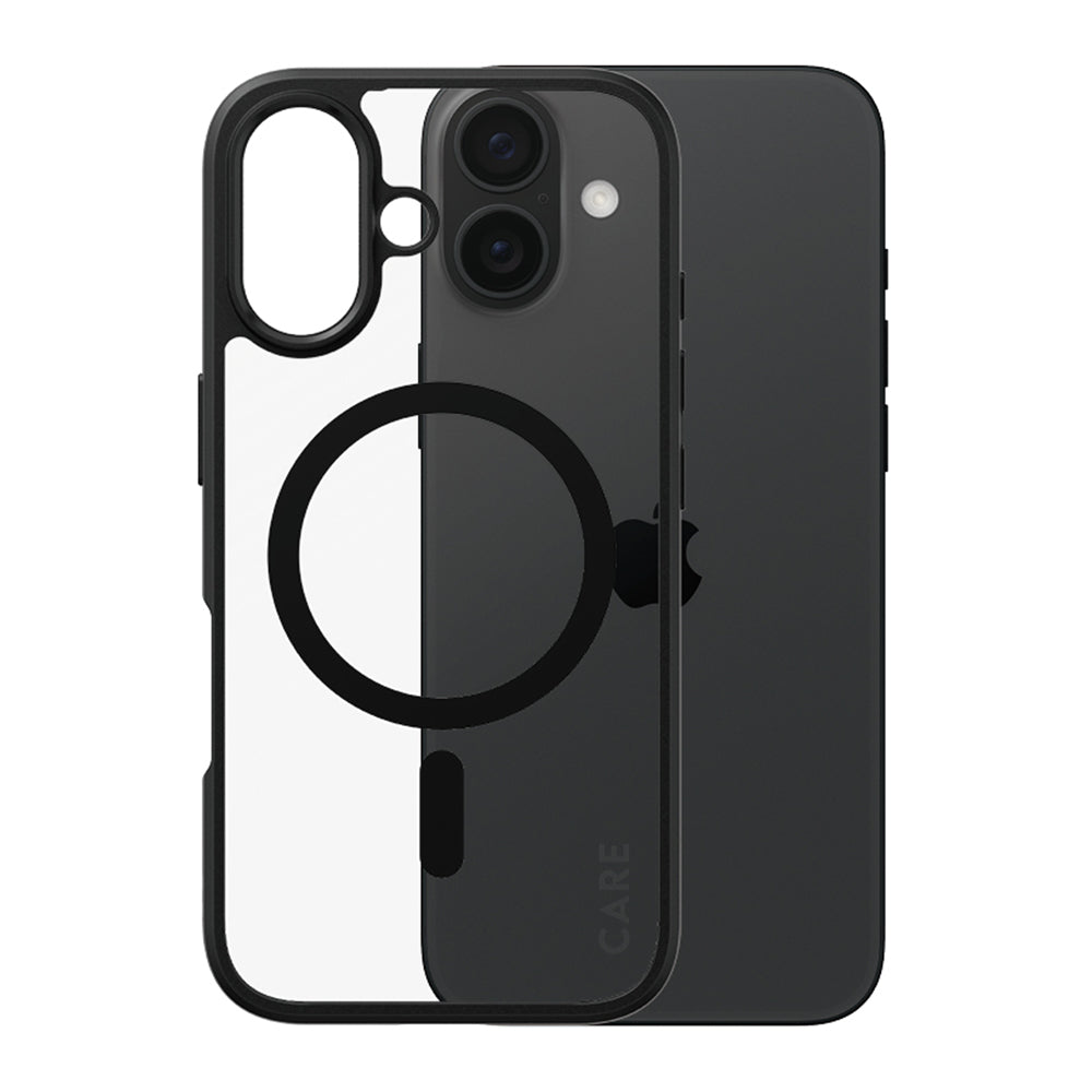 MagSafe cover til Apple iPhone 16, PanzerGlass, Urban Combat Care, Sort Transparent