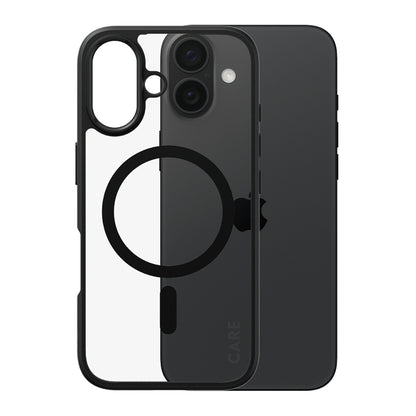 MagSafe cover til Apple iPhone 16, PanzerGlass, Urban Combat Care, Sort Transparent