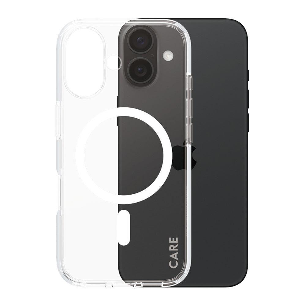 MagSafe cover til Apple iPhone 16, PanzerGlass, Care Urban Combat, Transparent Hvid