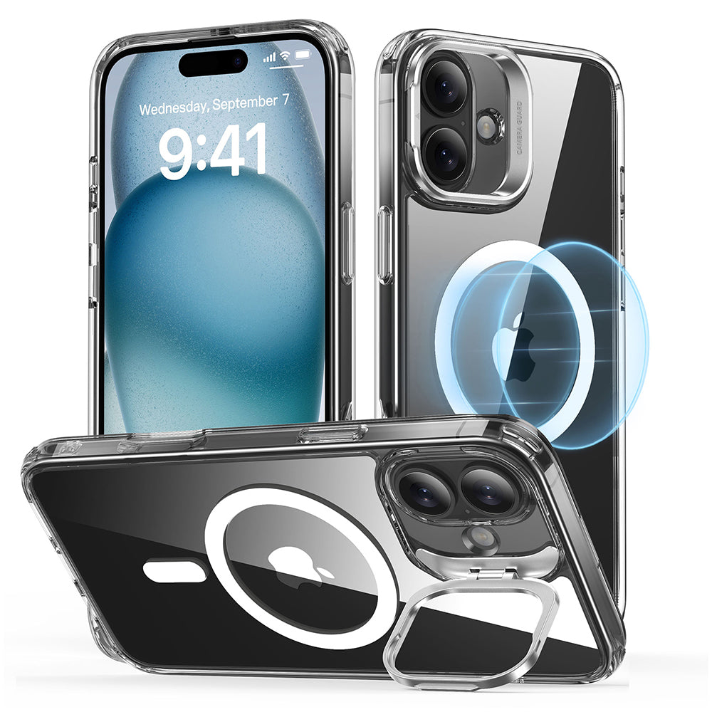 MagSafe cover til Apple iPhone 16 Plus, ESR, Classic Hybrid Kickstand, Gennemsigtig