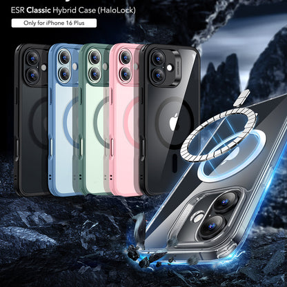 MagSafe cover til Apple iPhone 16 Plus, ESR, Classic Hybrid, Transparent