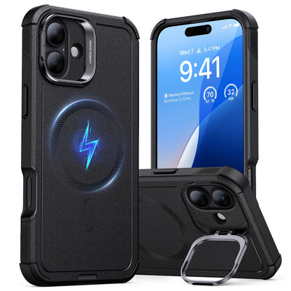 MagSafe cover til Apple iPhone 16 Plus, ESR, Cyber Armor Kickstand, Sort