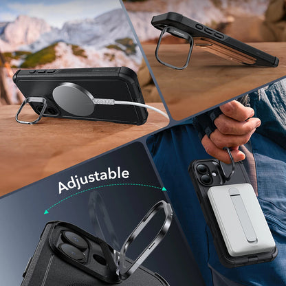MagSafe cover til Apple iPhone 16 Plus, ESR, Cyber Armor Kickstand, Sort