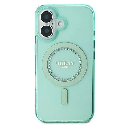 MagSafe cover til Apple iPhone 16 Plus, Guess, IML Rhinestone, Grøn