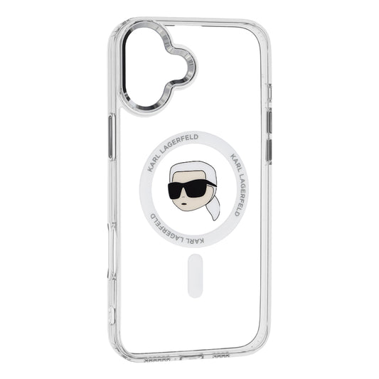 MagSafe cover til Apple iPhone 16 Plus, Karl Lagerfeld, IML Karl's Head, Hvid