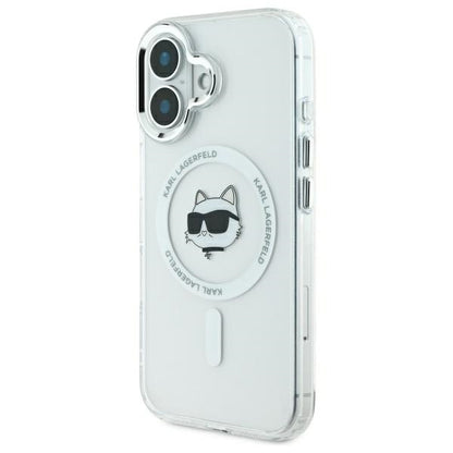 MagSafe cover til Apple iPhone 16 Plus, Karl Lagerfeld, IML Metal Choupette's Head, Hvid