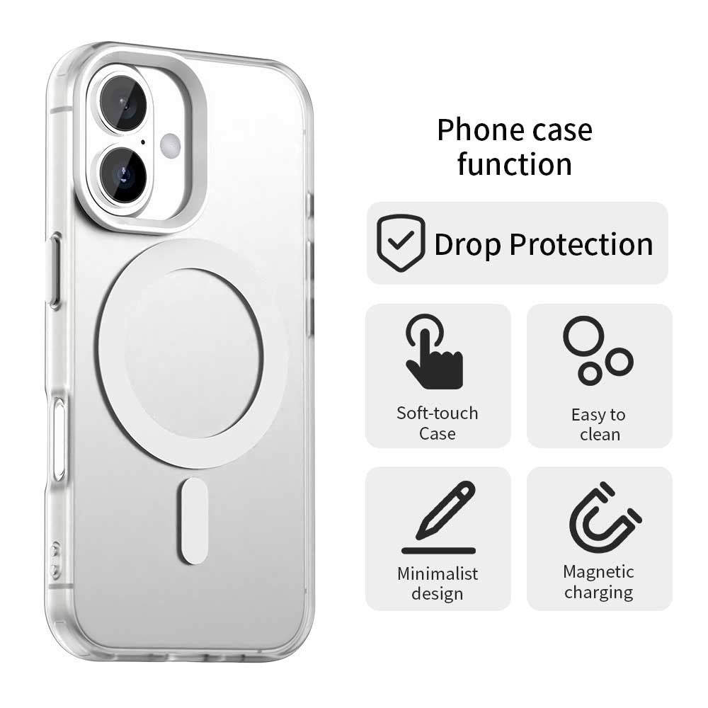 MagSafe-etui til Apple iPhone 16 Plus, Techsuit, CandyCase, Hvid