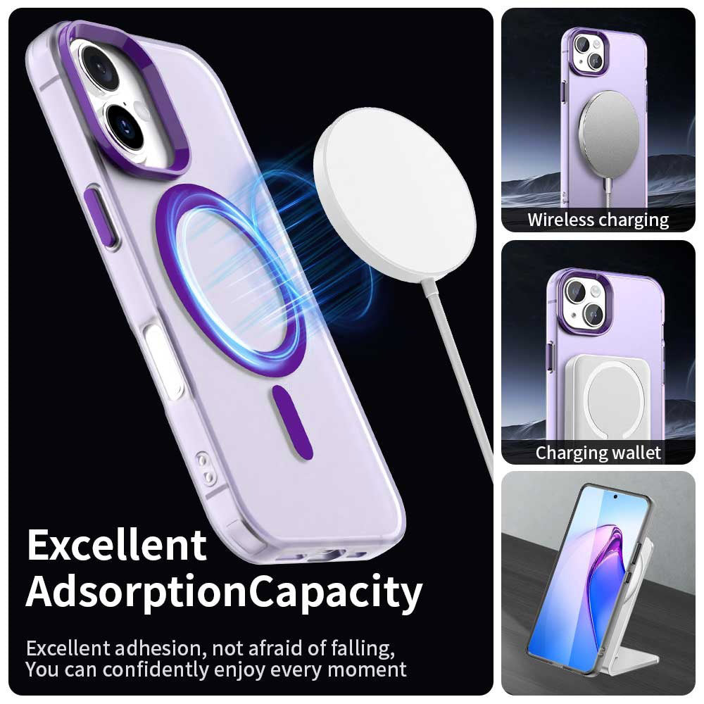 MagSafe-etui til Apple iPhone 16 Plus, Techsuit, CandyCase, Lilla