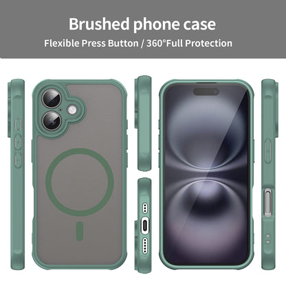 MagSafe Case for Apple iPhone 16 Plus, Techsuit, HaloFrost II, Green