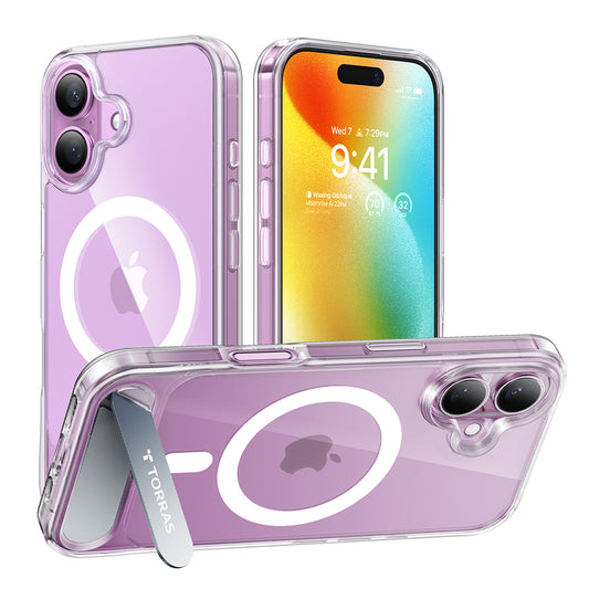 MagSafe cover til Apple iPhone 16 Plus, Torras, Pstand, Transparent