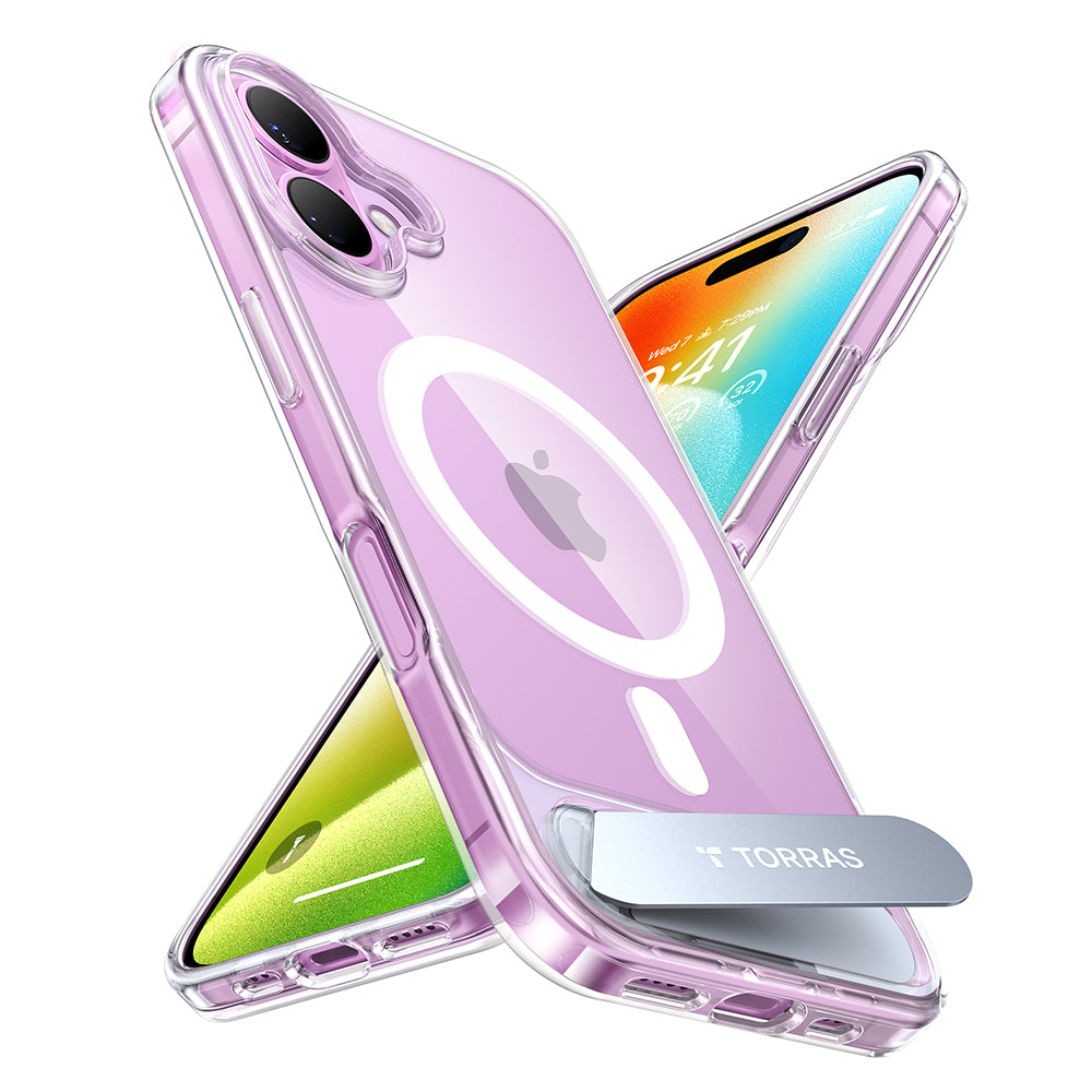 MagSafe cover til Apple iPhone 16 Plus, Torras, Pstand, Transparent