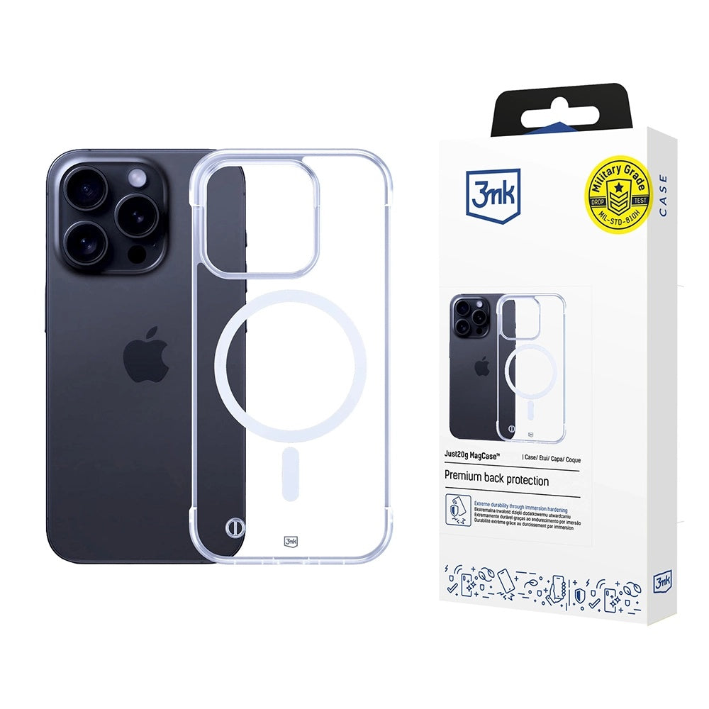 MagSafe-etui til Apple iPhone 16 Pro, 3MK, Just20g, Transparent