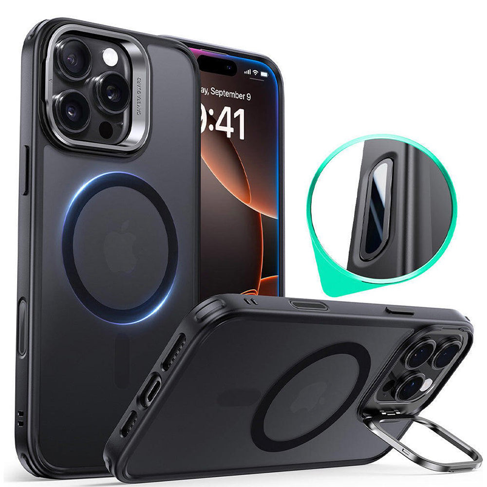 MagSafe cover til Apple iPhone 16 Pro, ESR, Classic Hybrid Kickstand Slide, Satin Sort