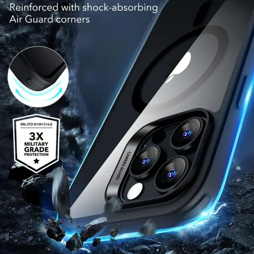 MagSafe cover til Apple iPhone 16 Pro, ESR, Classic Hybrid Slide, Sort Transparent