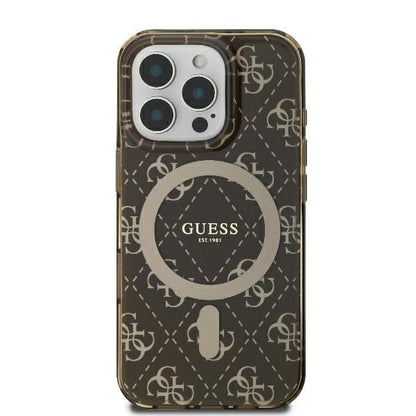 MagSafe cover til Apple iPhone 16 Pro, Guess, IML 4G Background, Brun