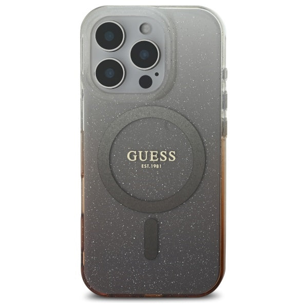 MagSafe cover til Apple iPhone 16 Pro, Guess, IML Glitter Gradient, Brun