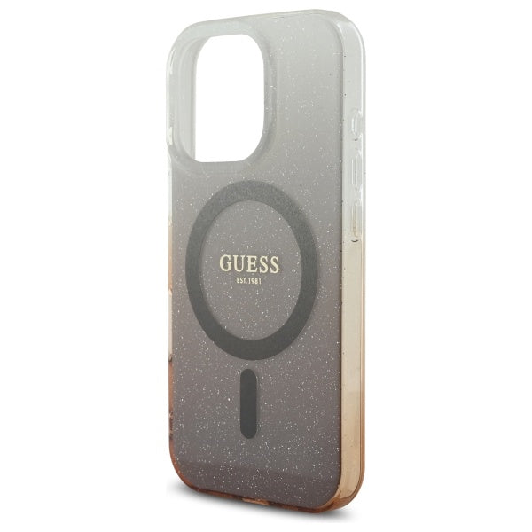 MagSafe cover til Apple iPhone 16 Pro, Guess, IML Glitter Gradient, Brun