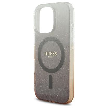 MagSafe cover til Apple iPhone 16 Pro, Guess, IML Glitter Gradient, Brun